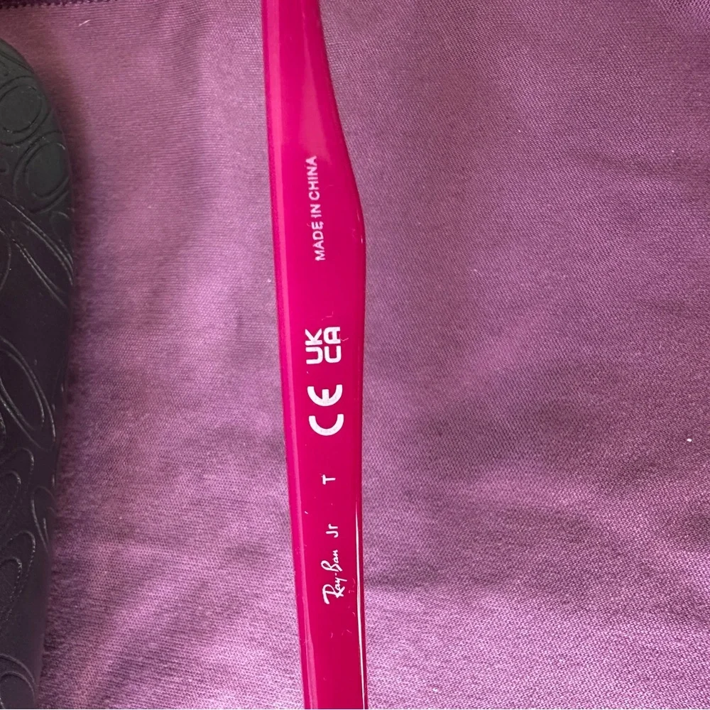 Ray-Ban Black Kids Sunglasses with Purple Tint Lenses